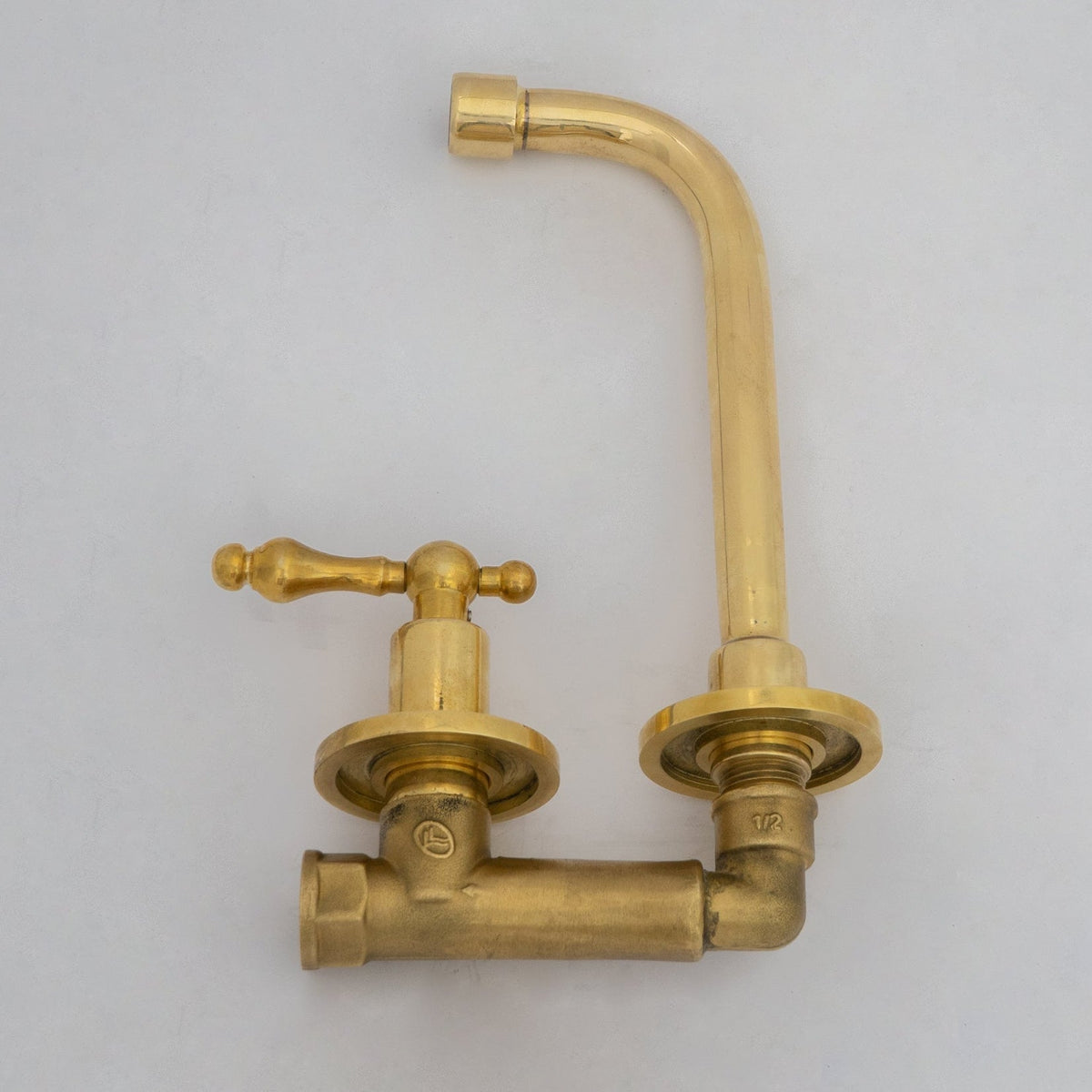 Wall Mount Cold Faucet, Unlacquered Brass Wall Mount Cold Water Tap
