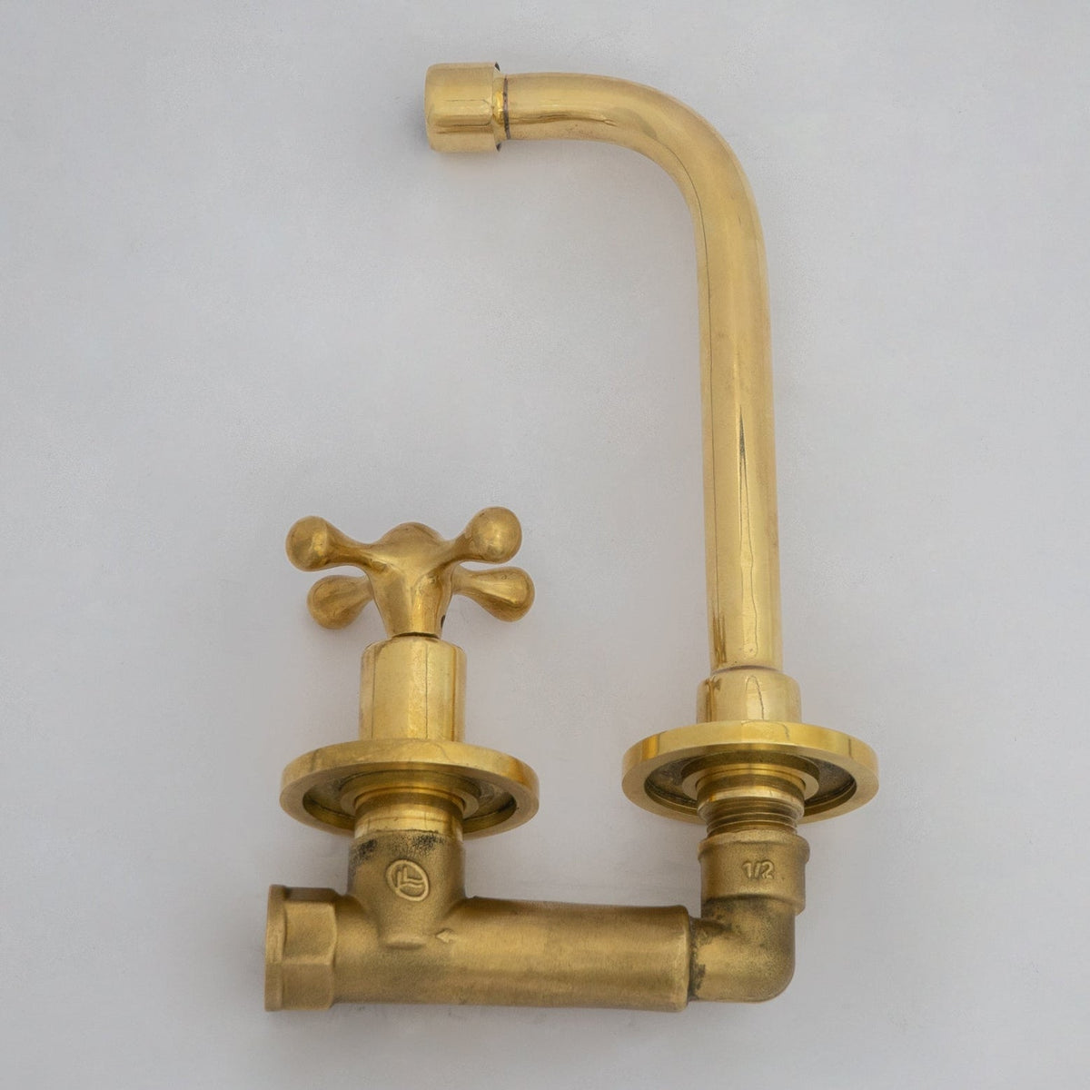 Wall Mount Cold Faucet, Unlacquered Brass Wall Mount Cold Water Tap