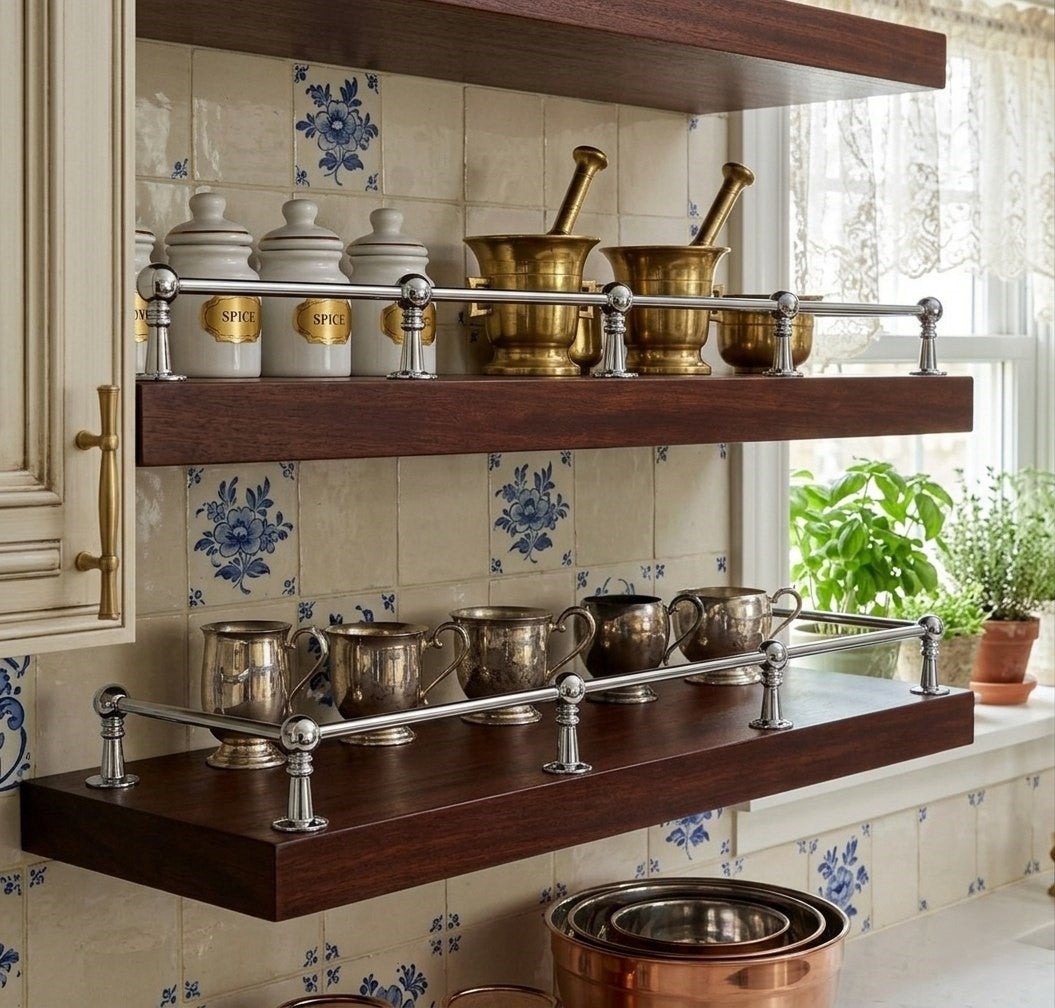 Solid Brass Gallery Rail in Polished Chrome Finish