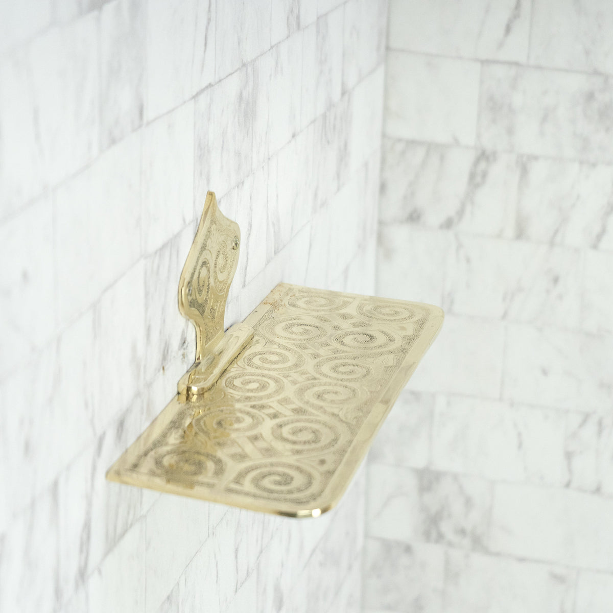 Allure Brass Wall Shelf