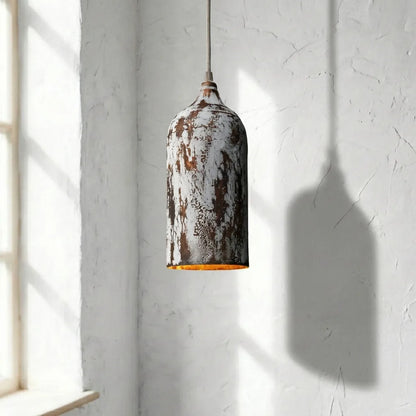Rustic Patina Copper Pendant Light -Handcrafted Copper Ceiling Lamp