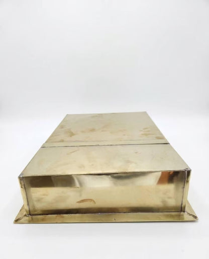 Unlacquered Solid Brass Shower Niche — Handmade Bathroom Shelf Double Shelves Niche