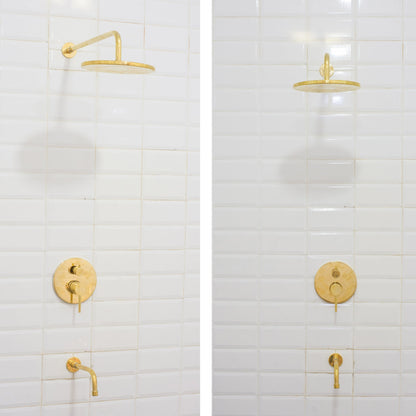 Built-in 2 outlet Brass Shower System - Head Shower System With Tub Filler
