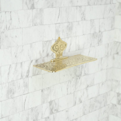 Allure Brass Wall Shelf