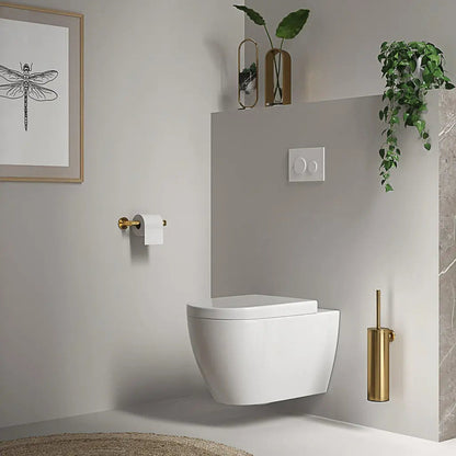 Unpolished Brass Wall Mounted Toilet Paper Holder