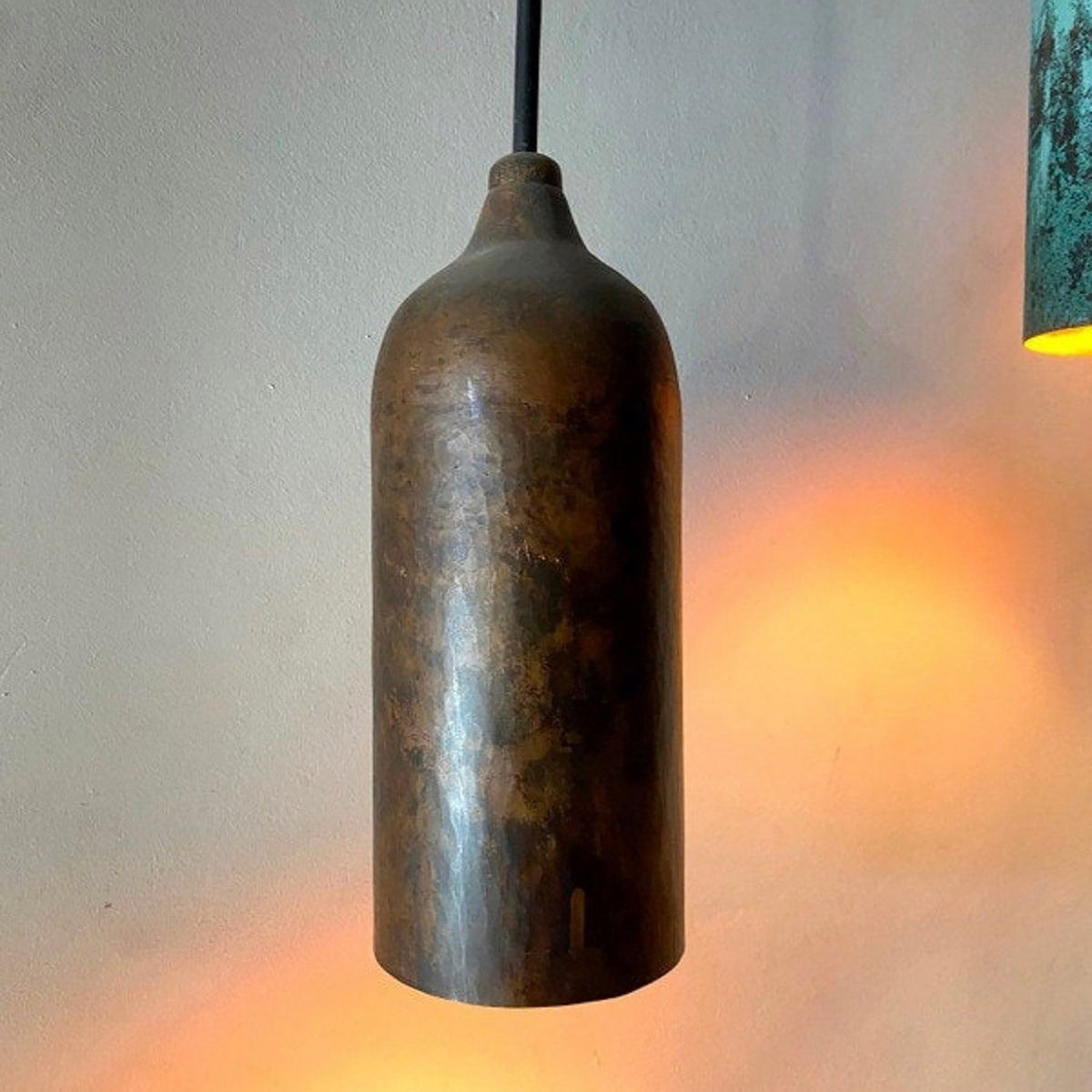 Small Copper Farmhouse Pendant Light
