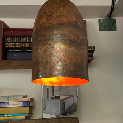 Antique Copper Farmhouse Pendant Light, Rustic Copper Kitchen Island Lighting