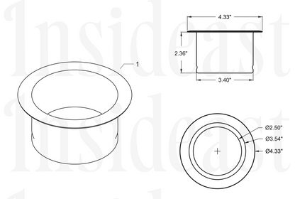 Authentic Solid Brass Kitchen Sink Flange – Unlacquered Living Finish