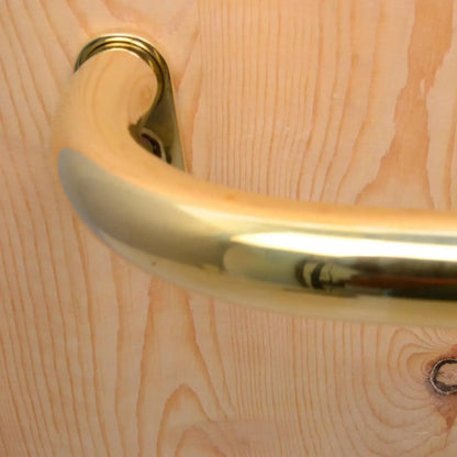 Unlacquered Brass Cafe Curtain Rod, French Return Solid Brass Curtain Holder