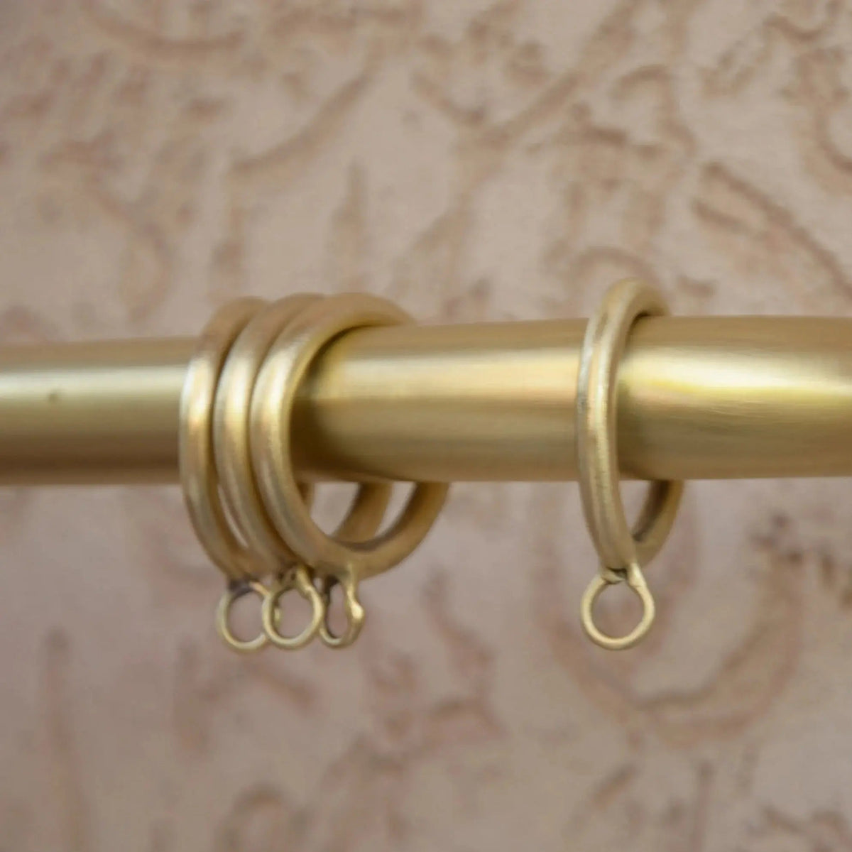 Unlacquered Brass Cafe Curtain Rod With Solid Brass Rings