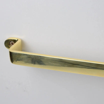 Flat Unlacquered Brass Pot Rack with S-Hooks