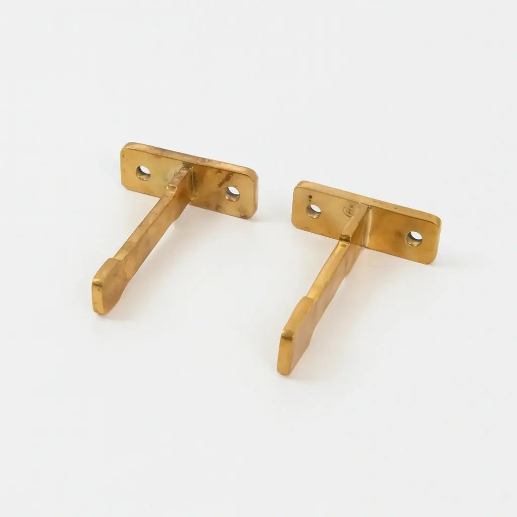 Unlacquered Brass Wall Supports For Rods, Curtains, Etc, DDP shipping