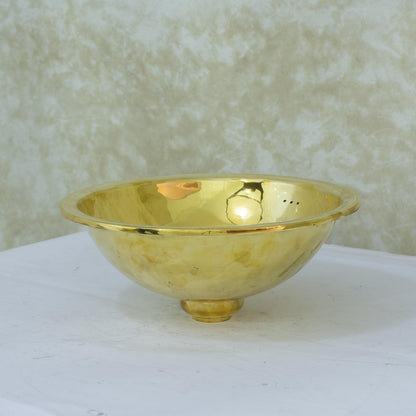 Bathroom Drop-in Sink, Brass Basin Sink, Round Sink, Bathroom Sink Brass