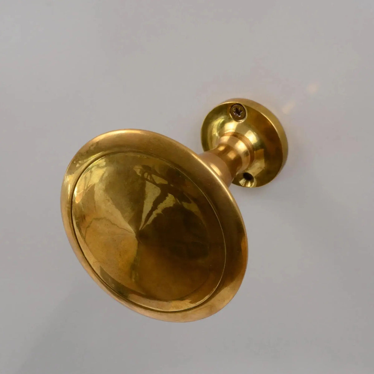 Brass Curtain Tieback, Round Vintage Drapery Holdback , DDP shipping