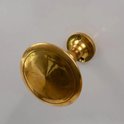 Brass Curtain Tieback, Round Vintage Drapery Holdback , DDP shipping