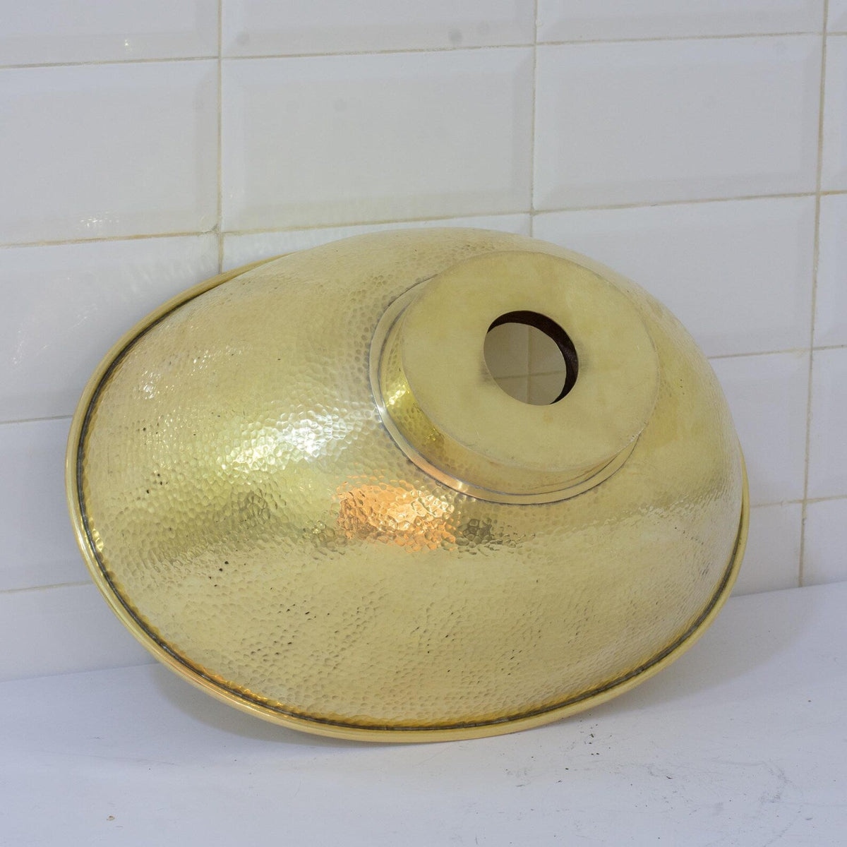 Hammered Vessel Sink Oval, Bathroom Oval Washbasin, Brass Vessel Sink, Brass Oval Sink, Brass Basin Sink