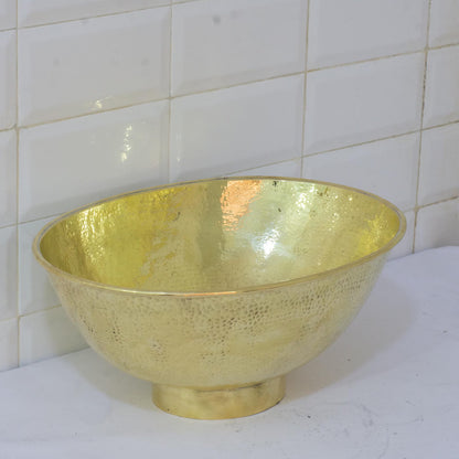 Hammered Vessel Sink Oval, Bathroom Oval Washbasin, Brass Vessel Sink, Brass Oval Sink, Brass Basin Sink