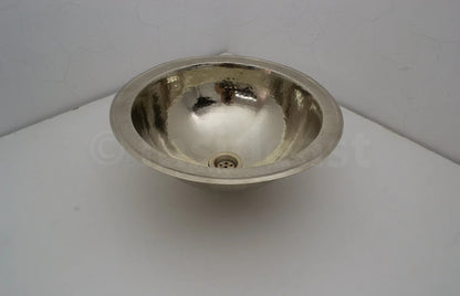 Handcrafted Solid German Silver Sink, Drop In Customizable German Silver Sink (14,5”)