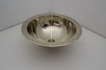 Handcrafted Solid German Silver Sink, Drop In Customizable German Silver Sink (14,5”)