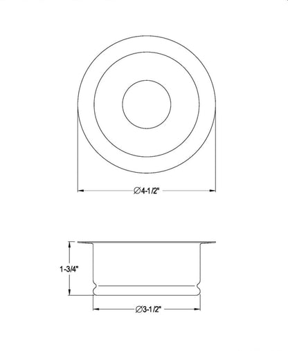 Brass Disposer Flange with Removable Basket Strainer