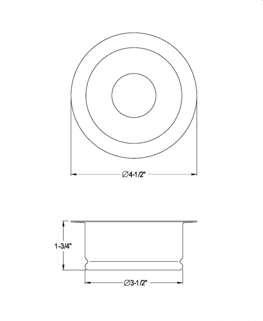 Brass Disposer Flange with Removable Basket Strainer