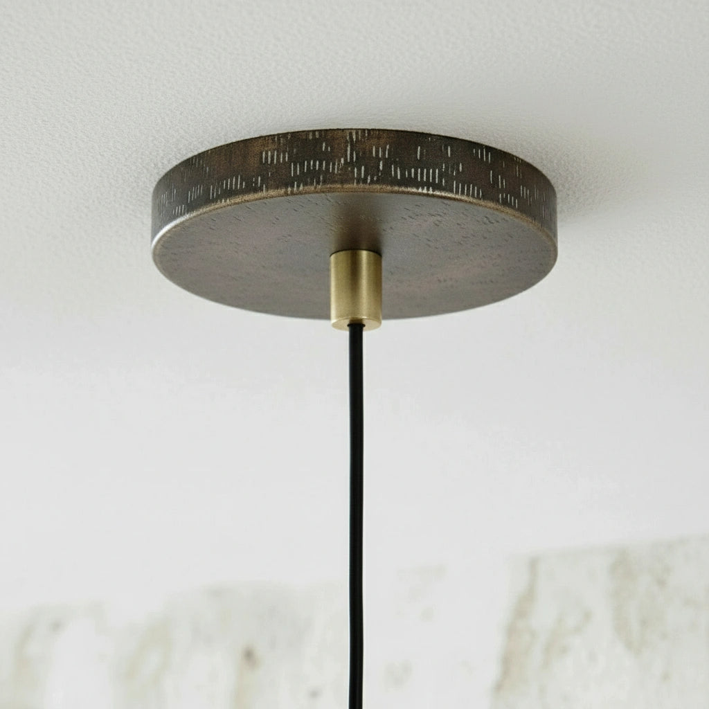 Oxidized Copper Dome Pendant – Handmade Modern Rustic Ceiling Light