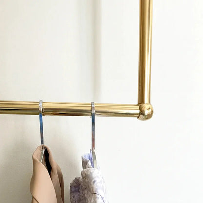 Ceiling Mounted Minimalistic Clothes Rail, Vintage Open Closet Organizer