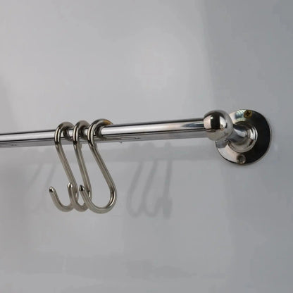 Chrome Pot Rail, Chromed Solid Brass Pot Rack For Kitchen Organization