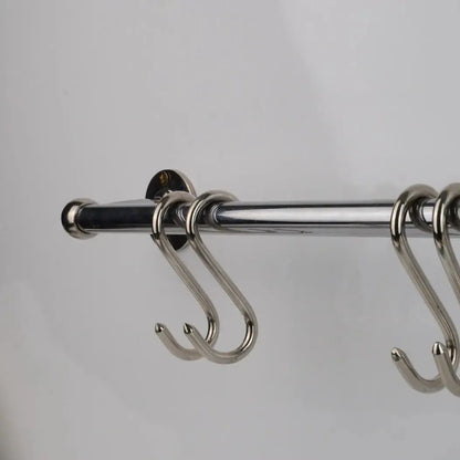Chrome Pot Rail, Chromed Solid Brass Pot Rack For Kitchen Organization