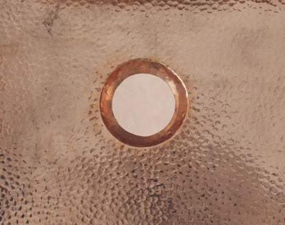 Solid Copper Undermount Hammered Sink, Copper Bar Sink Square, Copper Farmhouse Sink