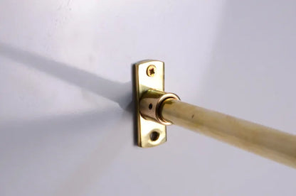 Unlacquered Brass Café Curtain Rod – Solid Brass Rod with Brass Brackets