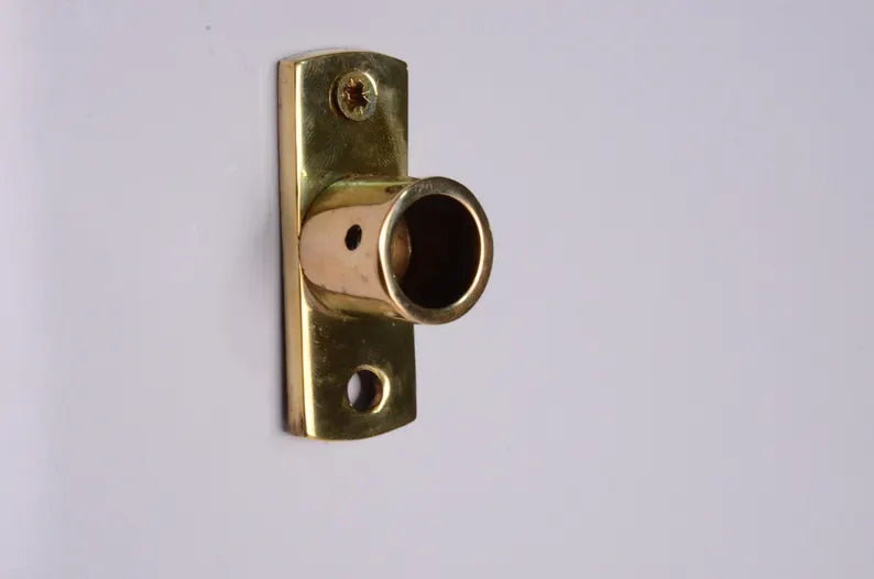 Unlacquered Brass Café Curtain Rod – Solid Brass Rod with Brass Brackets