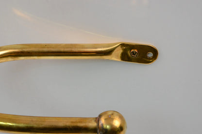Brass Curtain Holdback, Minimalist U Shape Drapery Tieback