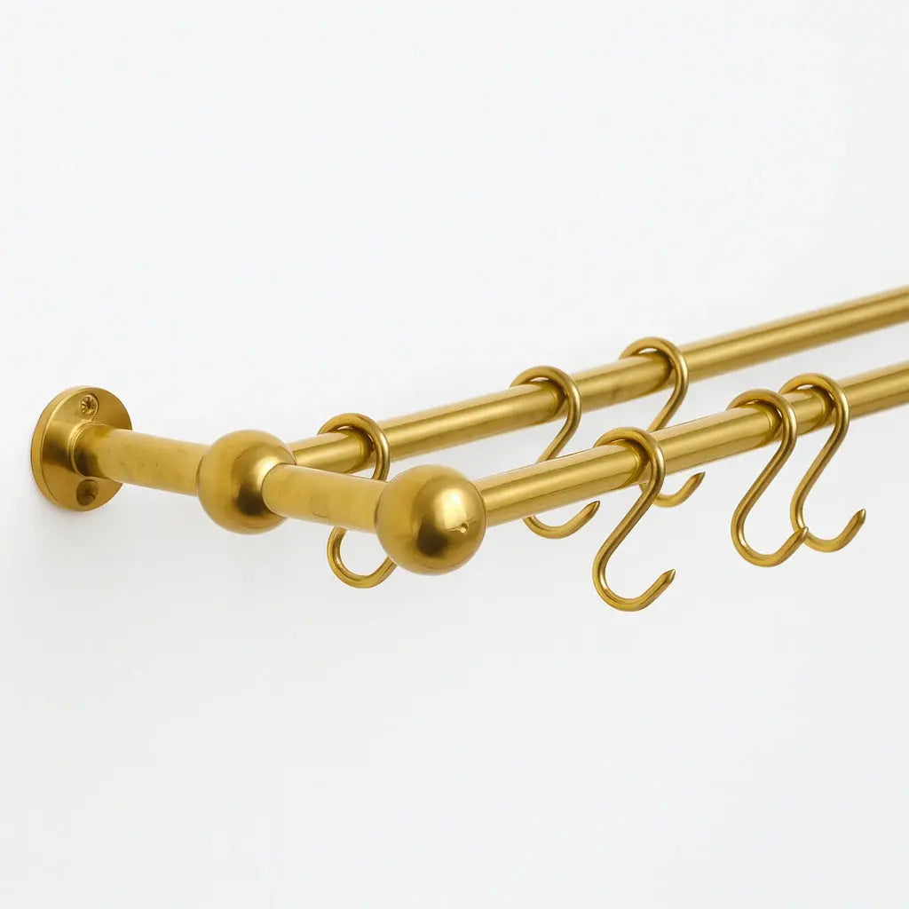 Double Brass Rack With S-Hooks