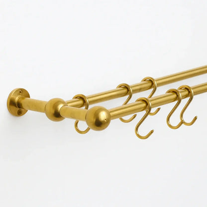 Double Brass Rack With S-Hooks