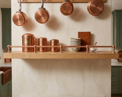 Solid Brass Gallery Rail in Light Copper Finish
