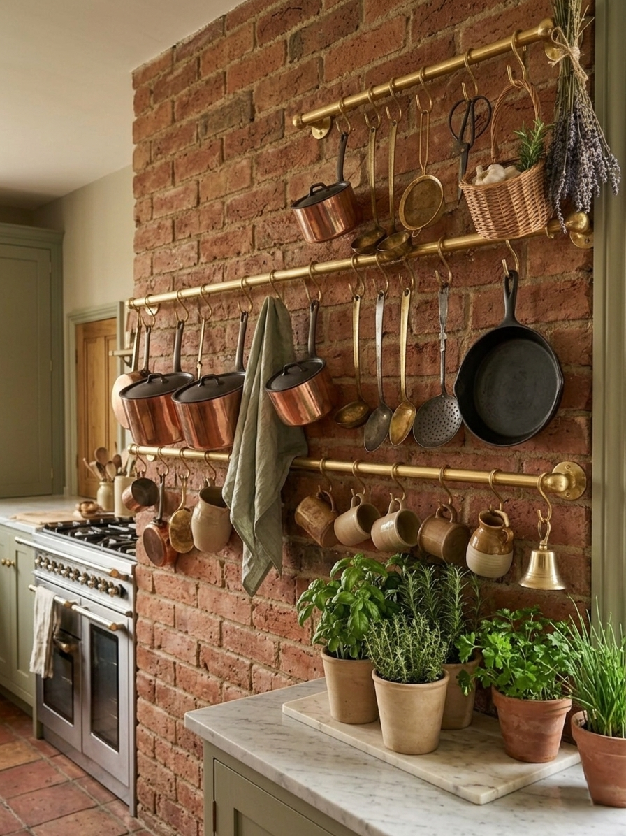 Light Copper Pot Rail - The Utensil Rail