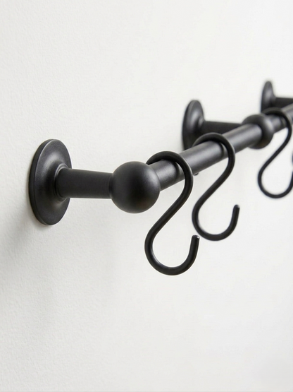 Matte Black Pot Rail - The Utensil Rail