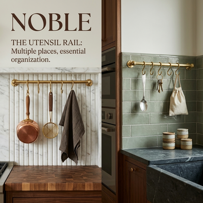 Light Copper Pot Rail - The Utensil Rail
