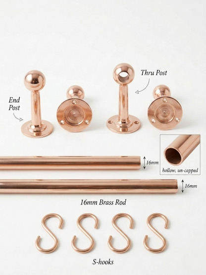 Light Copper Pot Rail - The Utensil Rail
