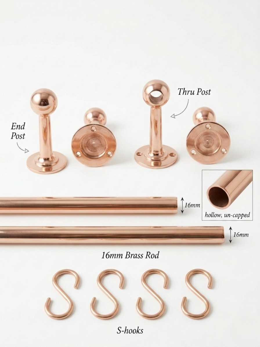 Light Copper Pot Rail - The Utensil Rail