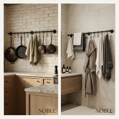 Matte Black Pot Rail - The Utensil Rail