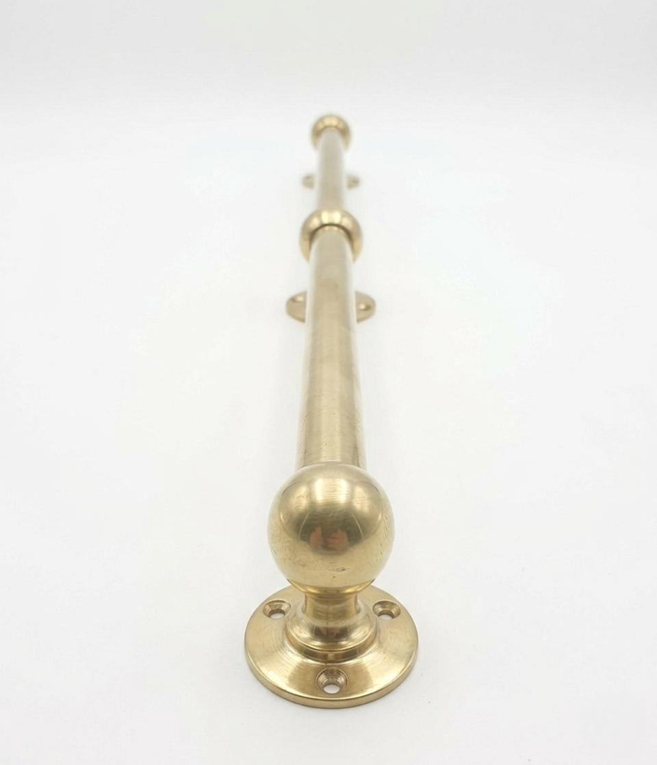 Unlacquered Brass Gallery Picture Rail System – Hand-Finished Art Hanging Rail