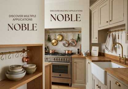 Unlacquered Brass Pot Rail - The Utensil Rail