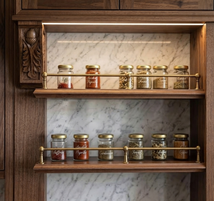 Solid Brass Gallery Rail – Handmade Cabinet & Shelf Brass Railings