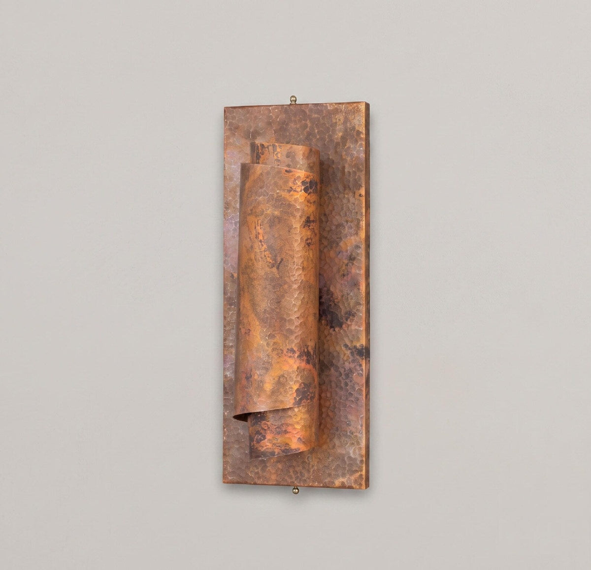 Hammered Copper Wall Sconce, Rustic Bathroom Lamp, Entryway Fixture