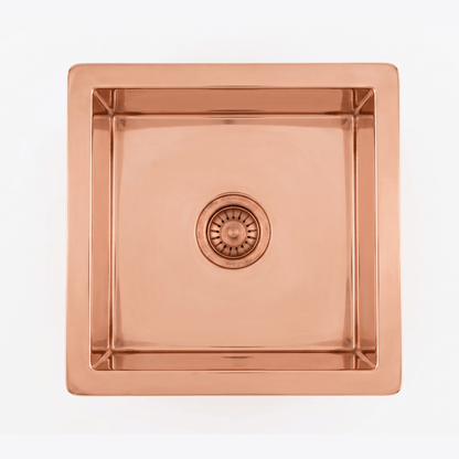 Handcrafted Polished Square Sink | Undermount Basin