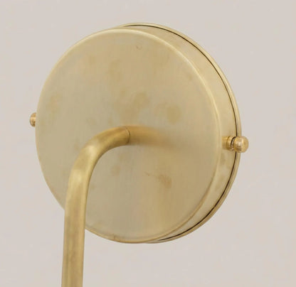 Brushed Brass Wall Sconce Light, Handmade Industrial Wall Lamp, Minimalist Interior Fixture