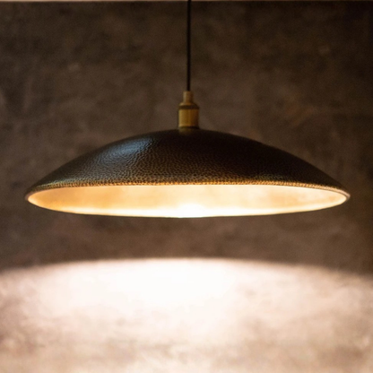 Hammered Pendant Light, Hanging Light Fixture, Brass Ceiling Light
