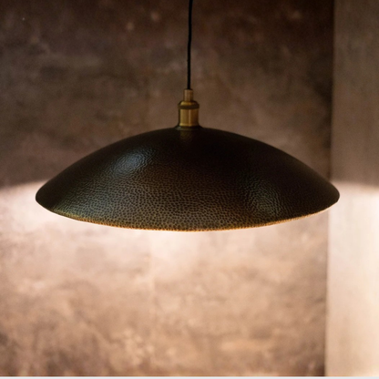 Hammered Pendant Light, Hanging Light Fixture, Brass Ceiling Light